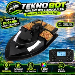 (YAKINDA)SAZAN YEMLEME (TEKNE VE BOTU) GPS 100 KONUMLU OTO PİLOT EVE DÜNÜŞ SABİT HIZ 4 HAZNELİ DİJİTAL KUMANDA 18000MAH PİL ÇANTA VE ARABA ŞARZI HEDİYE