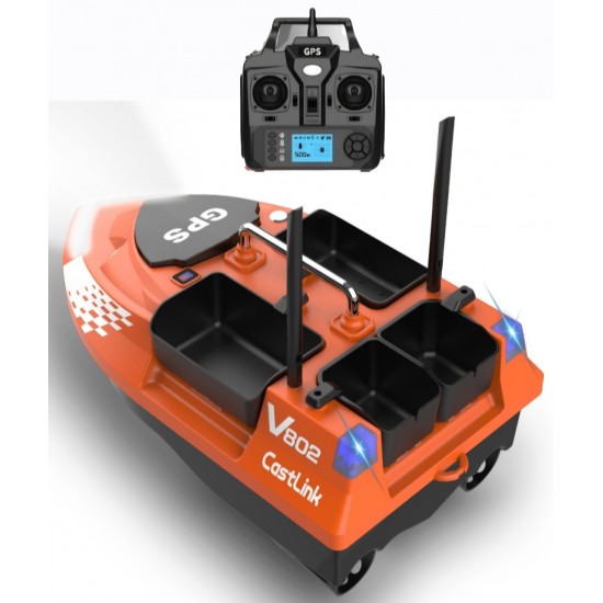 (YAKINDA) Flytec V802pro GPS 160 KONUM OTO PİLOT EVE DÖNÜŞ SABİT HIZ 4 HAZNELİ ARKA HAZNE ATMALI ÇANTA ARABA ŞARZI HEDİYE