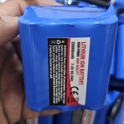 20.000mAH PİL 7.4V 8.4V BÜYÜK PİL 16 KONUM TEKNERE UYUMLU YÜKSEK KALİTELİ PİL