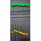 12 (ÇİFT MISIR YEŞİL)(RİG VE BOLİ) 2.3 NO İNNE SAZAN İNNESİ BÜYÜK BOY  Yüzen Model 12 Adet