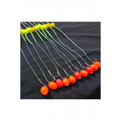 12 (KIRMIZI ZEYTİN) RİG VE BOLİ 12 ADET YÜZEN MODEL 2.3 NO İNNE SAZAN İNNESİ BÜYÜK BOY
