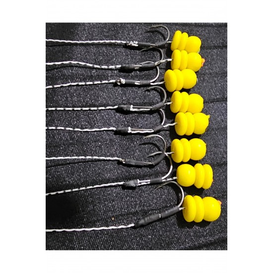 12 (SARI KUBBE) RİG VE BOLİ YÜZEN MODEL 12 TAKIM 2.3 NO İNNE SAZAN İNNESİ BÜYÜK BOY