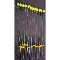 12 (SERT BUNCUK LİMON)(RİG VE BOLİ) YÜZEN MODEL 12 TAKIM İNNELER 2,3 NO SAZAN İNNESİ KAMBUR DEYİLDİR