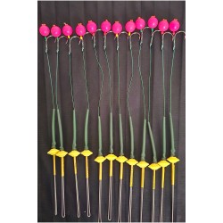12 (SERT BUNCUK PEMBE)(RİG VE BOLİ) YÜZEN MODEL 12 TAKIM İNNELER 2,3 NO SAZAN İNNESİ KAMBUR DEYİLDİR