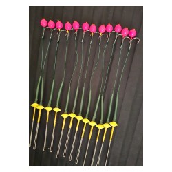 12 (SERT BUNCUK PEMBE)(RİG VE BOLİ) YÜZEN MODEL 12 TAKIM İNNELER 2,3 NO SAZAN İNNESİ KAMBUR DEYİLDİR