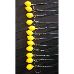 12 (SERT BUNCUK SARI ZEYTİN)(RİG VE BOLİ) YÜZEN MODEL 12 TAKIM İNNELER 2,3 NO SAZAN İNNESİ KAMBUR DEYİLDİR