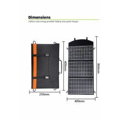 Güneş Paneli Katlanabilir 45 W Portatif Solar Su Geçirmez Güneş Enerjisi Sarj Cihazı