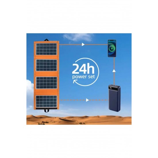 Güneş Paneli Usb Girişli Katlanır Çanta Tipi