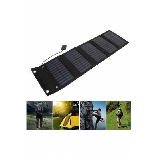 Güneş Panelli( 15w) Usb Katlanabilir Güneş Enerjisi Şarj Cihazı