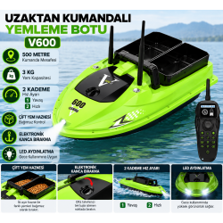 V600 2 VİTES HIZ EKRANLI KUMANDA PUSULU TAKIP ÇİFT HAZNELİ İNNE BIRAKMA 12000MAH PİL YEŞİL RENK KONUMSUZ 